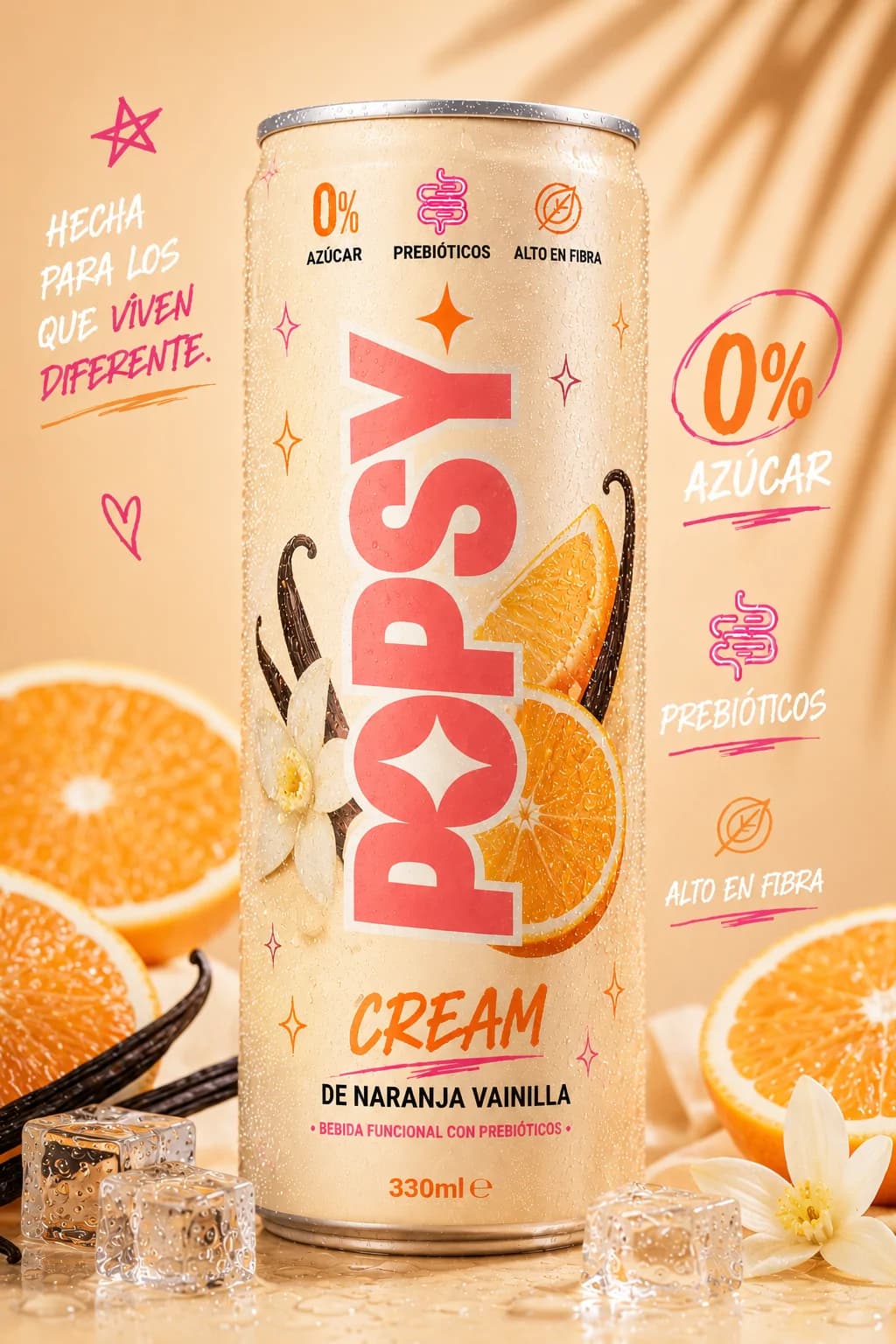 Lata POPSY CREAM sabor Naranja Vainilla